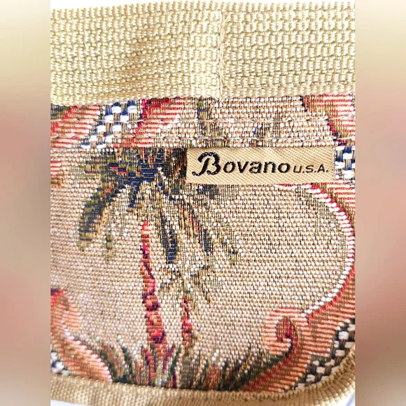 Vintage Bovano USA Fold up Collapsible Rolling Travel Bag Suitcase Palm Trees - Picture 6 of 15